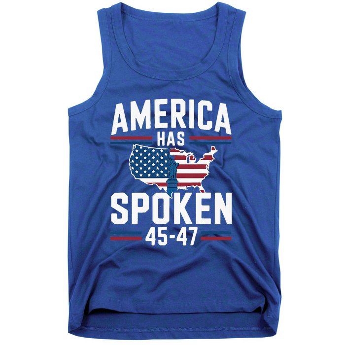 America Has Spoken 2024 Usa 45 4 7 Tank Top