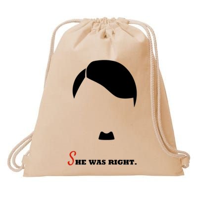Adolf Hitler She Was Right Drawstring Bag