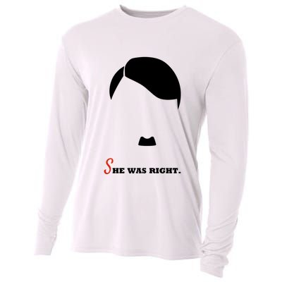 Adolf Hitler She Was Right Cooling Performance Long Sleeve Crew