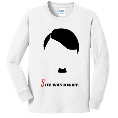 Adolf Hitler She Was Right Kids Long Sleeve Shirt