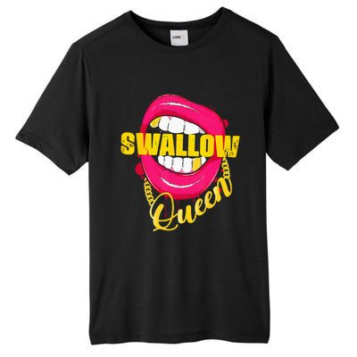 Adult Humor Swallow Queen Lips Golden Necklace Naughty Queen Tall Fusion ChromaSoft Performance T-Shirt