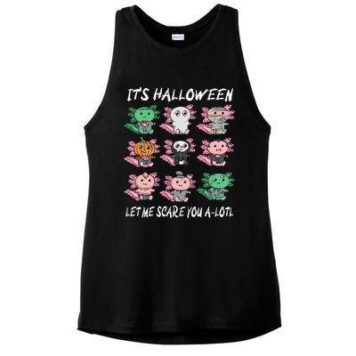 Axolotl Halloween Scare You ALotl Axolotl Ladies PosiCharge Tri-Blend Wicking Tank