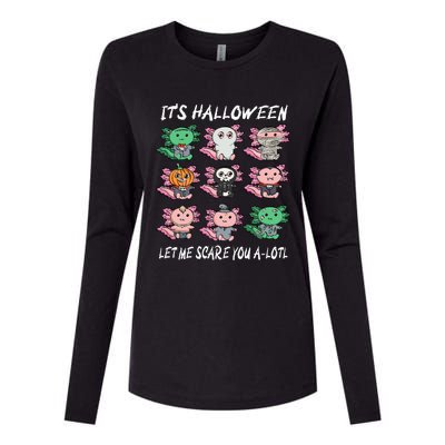 Axolotl Halloween Scare You ALotl Axolotl Womens Cotton Relaxed Long Sleeve T-Shirt