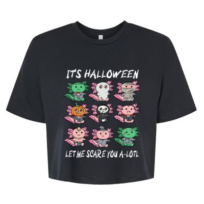 Axolotl Halloween Scare You ALotl Axolotl Bella+Canvas Jersey Crop Tee