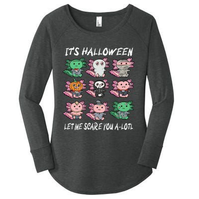 Axolotl Halloween Scare You ALotl Axolotl Women's Perfect Tri Tunic Long Sleeve Shirt