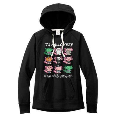 Axolotl Halloween Scare You ALotl Axolotl Women's Fleece Hoodie