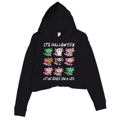 Axolotl Halloween Scare You ALotl Axolotl Crop Fleece Hoodie