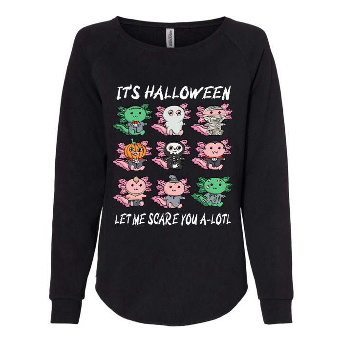 Axolotl Halloween Scare You ALotl Axolotl Womens California Wash Sweatshirt