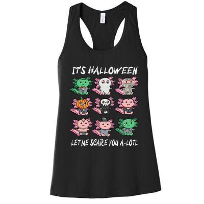 Axolotl Halloween Scare You ALotl Axolotl Women's Racerback Tank