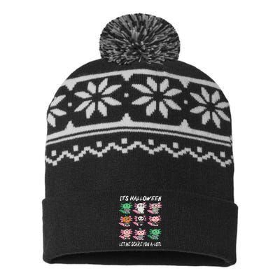 Axolotl Halloween Scare You ALotl Axolotl USA-Made Snowflake Beanie