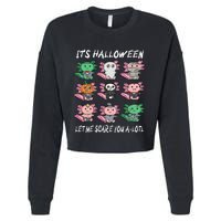 Axolotl Halloween Scare You ALotl Axolotl Cropped Pullover Crew