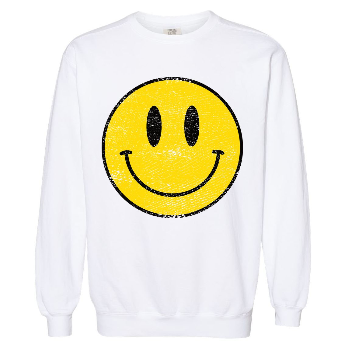 ACID HOUSE SMILEY TECHNO RAVE DJ FESTIVAL Garment-Dyed Sweatshirt