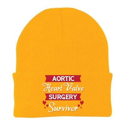 Aortic Heart Surgery Survivor Heart Disease Awareness Month Cool Gift Knit Cap Winter Beanie