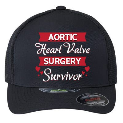 Aortic Heart Surgery Survivor Heart Disease Awareness Month Cool Gift Flexfit Unipanel Trucker Cap