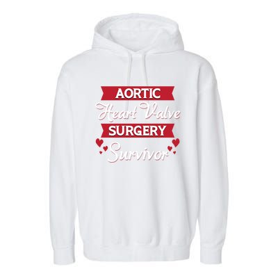 Aortic Heart Surgery Survivor Heart Disease Awareness Month Cool Gift Garment-Dyed Fleece Hoodie