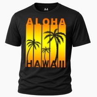 Aloha Hawaii Sunset Palm Trees Cooling Performance Crew T-Shirt
