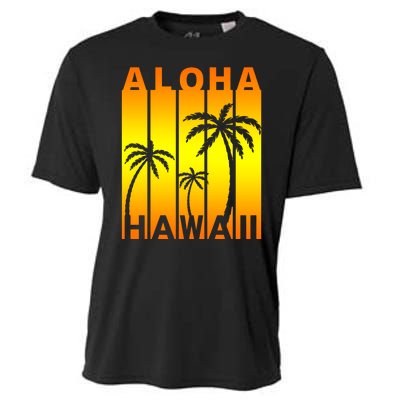 Aloha Hawaii Sunset Palm Trees Cooling Performance Crew T-Shirt