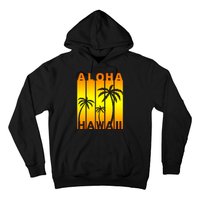 Aloha Hawaii Sunset Palm Trees Hoodie