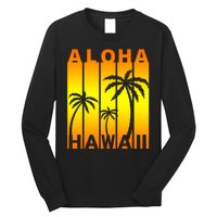 Aloha Hawaii Sunset Palm Trees Long Sleeve Shirt