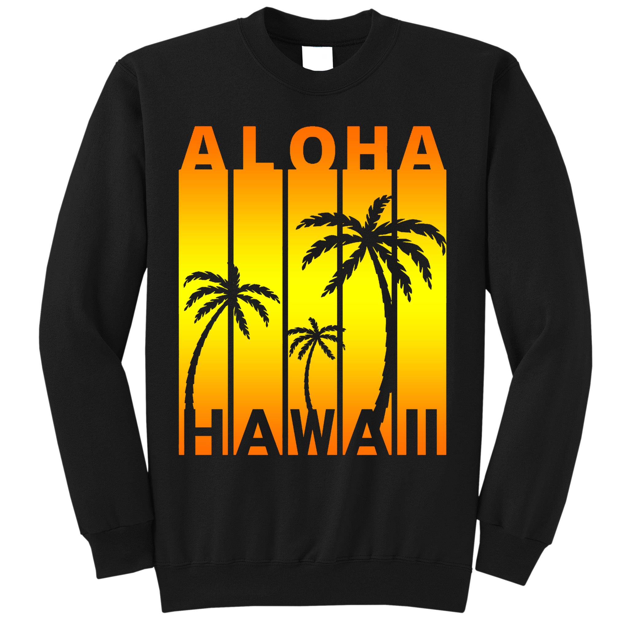 Aloha Hawaii Sunset Palm Trees Sweatshirt