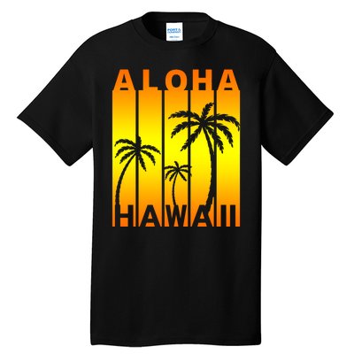 Aloha Hawaii Sunset Palm Trees Tall T-Shirt