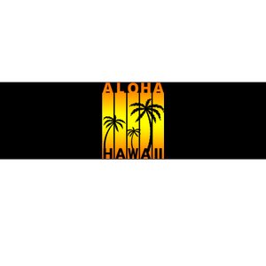 Aloha Hawaii Sunset Palm Trees Bumper Sticker