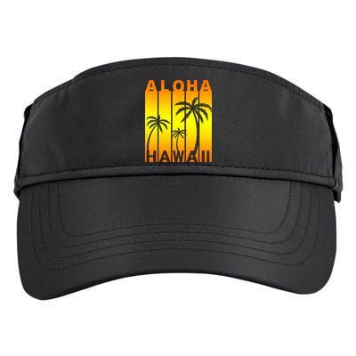 Aloha Hawaii Sunset Palm Trees Adult Drive Performance Visor