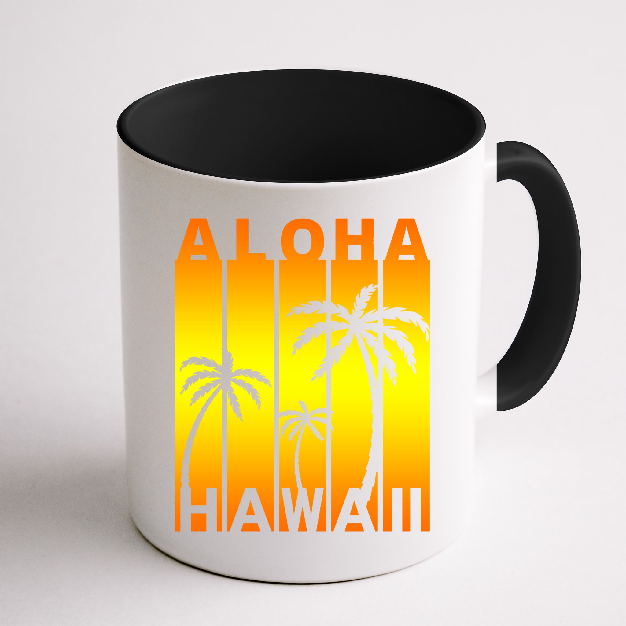 Aloha Hawaii Sunset Palm Trees Mug
