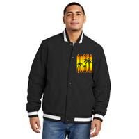 Aloha Hawaii Sunset Palm Trees Insulated Varsity Jacket