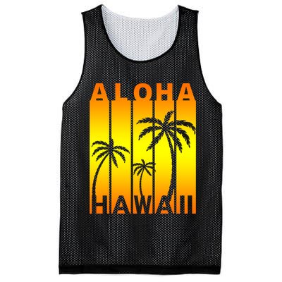Aloha Hawaii Sunset Palm Trees Mesh Reversible Basketball Jersey Tank