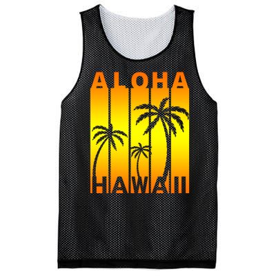 Aloha Hawaii Sunset Palm Trees Mesh Reversible Basketball Jersey Tank