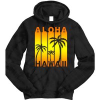 Aloha Hawaii Sunset Palm Trees Tie Dye Hoodie