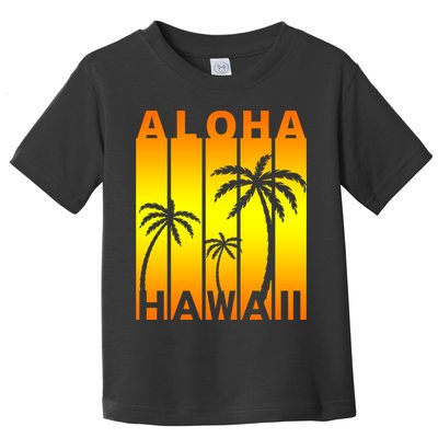 Aloha Hawaii Sunset Palm Trees Toddler T-Shirt