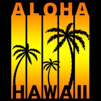Aloha Hawaii Sunset Palm Trees Women's V-Neck T-Shirt