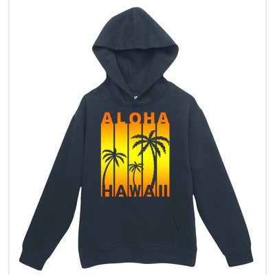 Aloha Hawaii Sunset Palm Trees Urban Pullover Hoodie