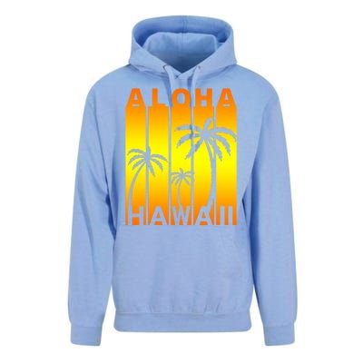 Aloha Hawaii Sunset Palm Trees Unisex Surf Hoodie