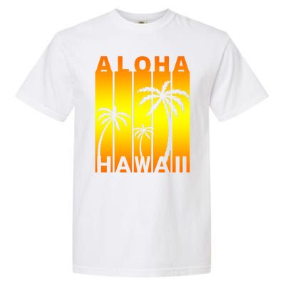 Aloha Hawaii Sunset Palm Trees Garment-Dyed Heavyweight T-Shirt