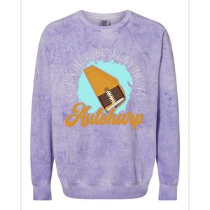 Auto Harp String Instrument Musician Musical Music Colorblast Crewneck Sweatshirt