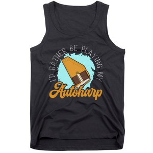 Auto Harp String Instrument Musician Musical Music Tank Top