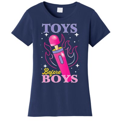 Adult Humor Saying Toys Before Boy Funny Women's T-Shirt