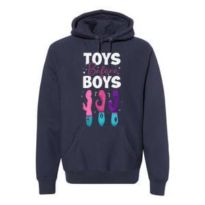 Adult Humor Saying Toys Before Funny Premium Hoodie