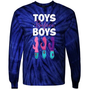 Adult Humor Saying Toys Before Funny Tie-Dye Long Sleeve Shirt