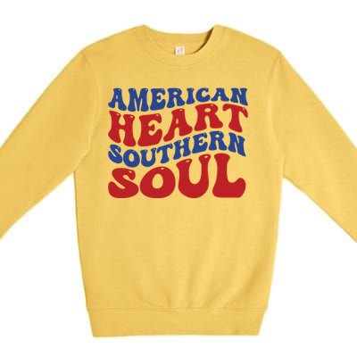 American Heart Southern Soul Memorial Day Gift Premium Crewneck Sweatshirt