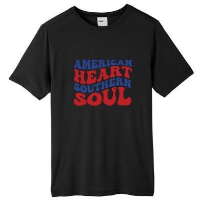 American Heart Southern Soul Memorial Day Gift Tall Fusion ChromaSoft Performance T-Shirt