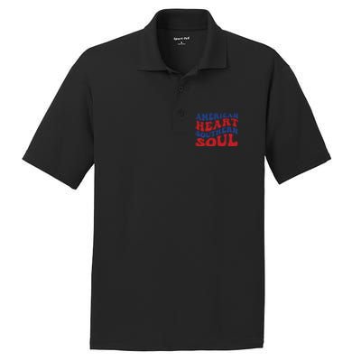 American Heart Southern Soul Memorial Day Gift PosiCharge RacerMesh Polo