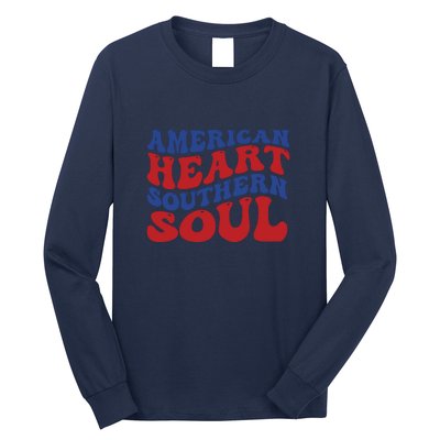 American Heart Southern Soul Memorial Day Gift Long Sleeve Shirt