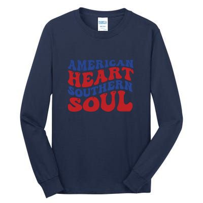 American Heart Southern Soul Memorial Day Gift Tall Long Sleeve T-Shirt