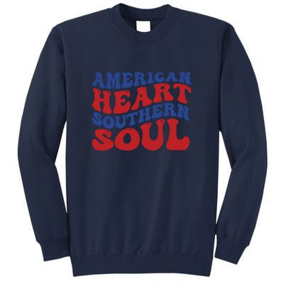 American Heart Southern Soul Memorial Day Gift Tall Sweatshirt