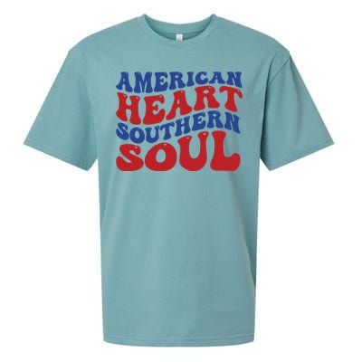 American Heart Southern Soul Memorial Day Gift Sueded Cloud Jersey T-Shirt