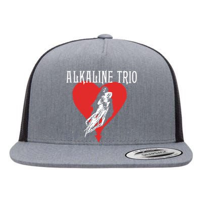 Alkalinetrio Heart Swept Alkaline Trio Flat Bill Trucker Hat